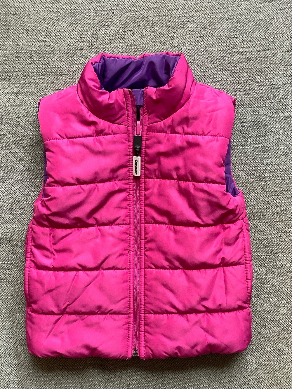 Crayola Girls Pink/Purple Reversible Puffer Vest 3T